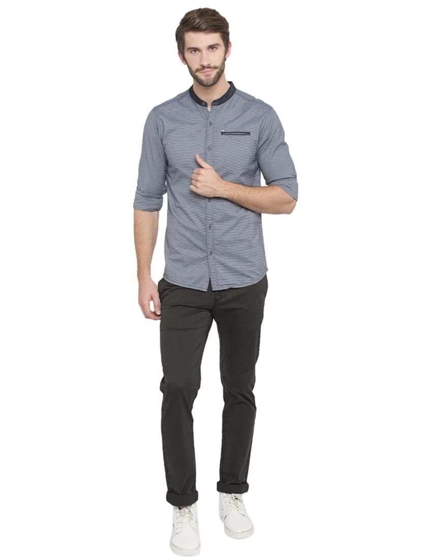 blue striped casual shirt - 15773142 - Zoom Image - 4