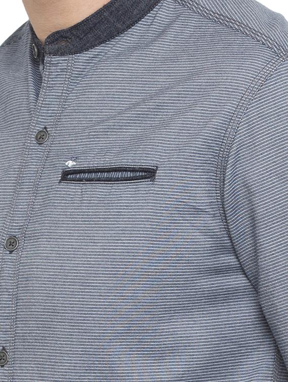 blue striped casual shirt - 15773142 - Zoom Image - 5