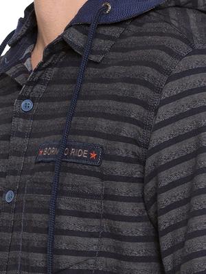 blue striped casual shirt - 15773147 - Standard Image - 5