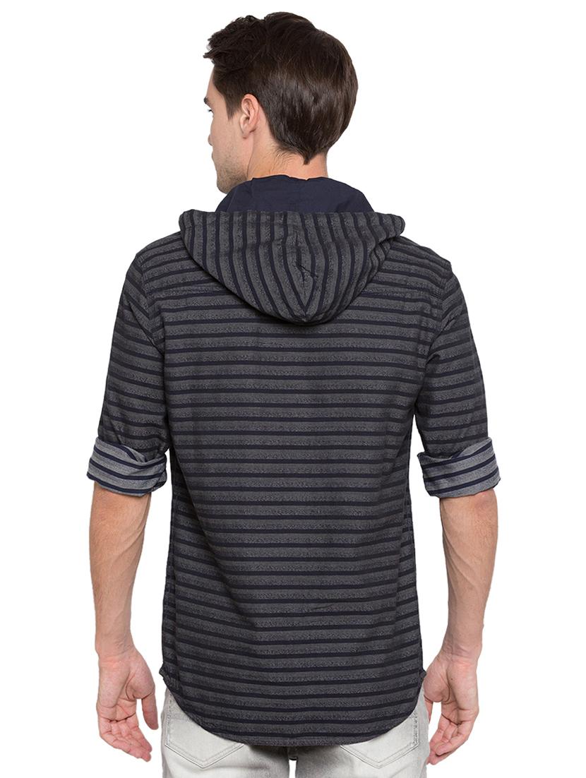 blue striped casual shirt - 15773147 - Zoom Image - 3