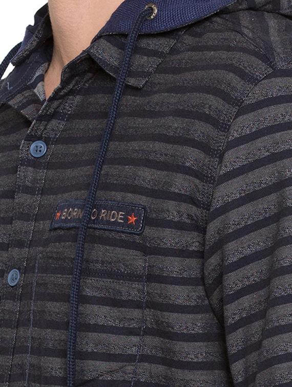 blue striped casual shirt - 15773147 - Zoom Image - 5