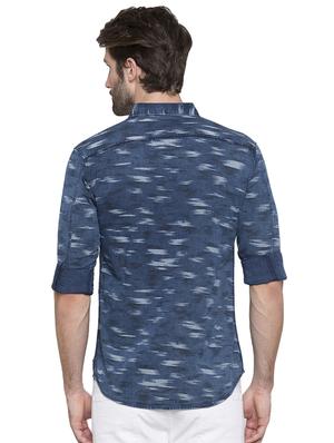 blue printed casual shirt - 15773149 - Standard Image - 3