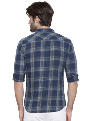 blue checkered casual shirt - 15773151 - Standard Image - 3