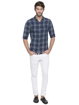blue checkered casual shirt - 15773151 - Standard Image - 4