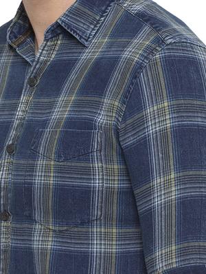 blue checkered casual shirt - 15773151 - Standard Image - 5