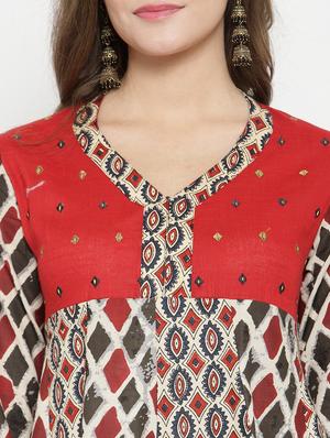 printed a-line dress - 15773309 - Standard Image - 4