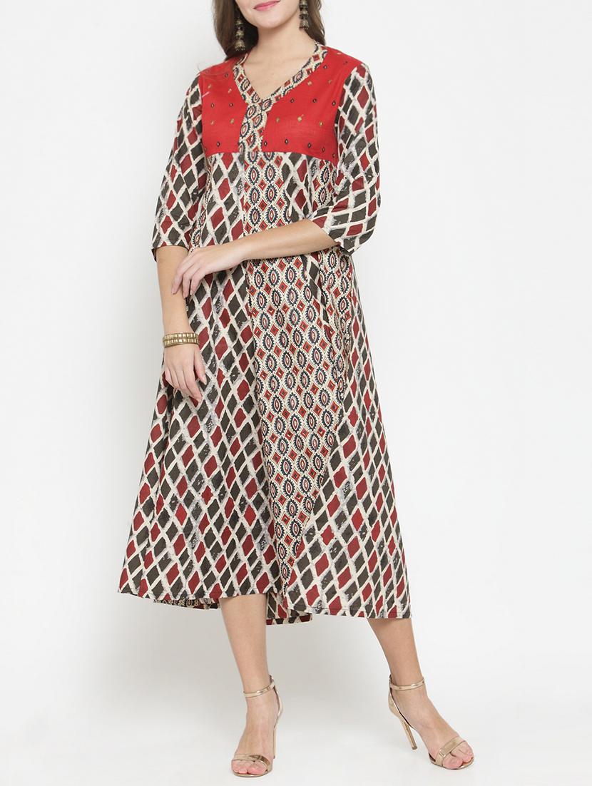 printed a-line dress - 15773309 - Zoom Image - 1