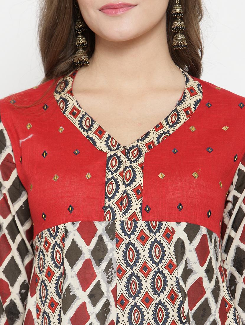 printed a-line dress - 15773309 - Zoom Image - 4