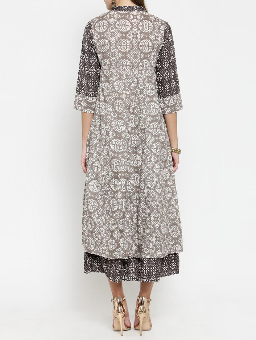layered printed dress with tassels - 15773314 - Zoom Image - 3