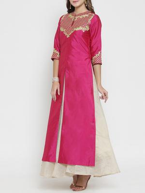 layered embroidered dress - 15773319 - Standard Image - 2