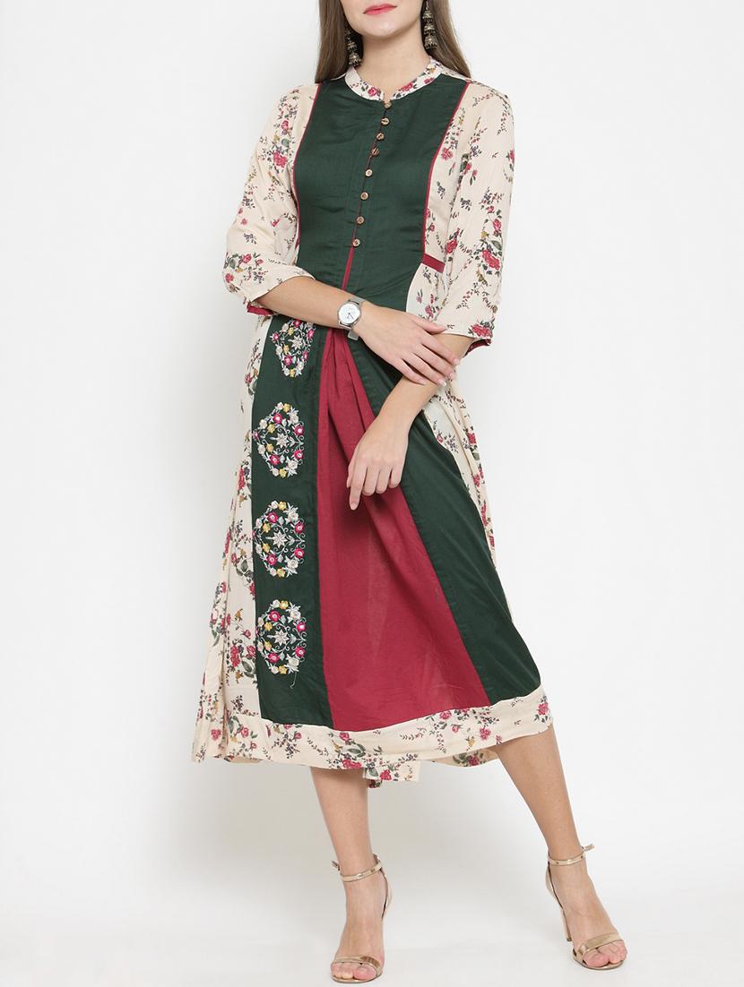 flared printed dress - 15773322 - Zoom Image - 1