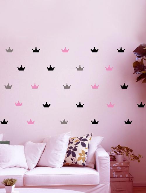 sehaz artworks crown multicolor wall sticker - 15773398 - Standard Image - 1