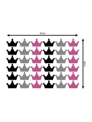 sehaz artworks crown multicolor wall sticker - 15773398 - Standard Image - 3