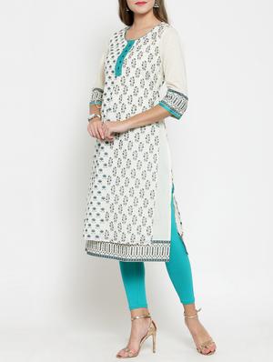 printed straight kurta - 15773625 - Standard Image - 2