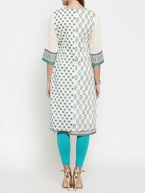 printed straight kurta - 15773625 - Standard Image - 3