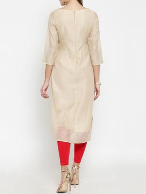 embroidered straight kurta - 15773626 - Standard Image - 3