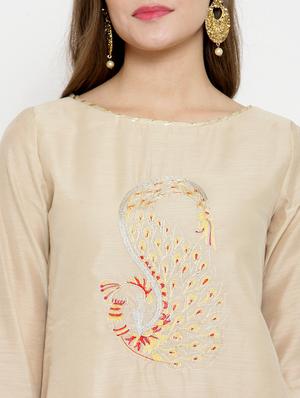 embroidered straight kurta - 15773626 - Standard Image - 4