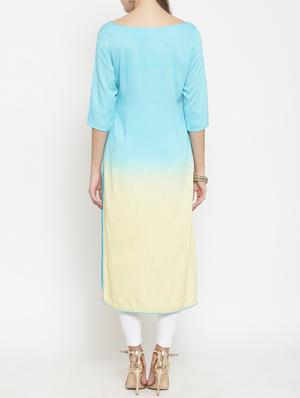 ombre straight kurta - 15773634 - Standard Image - 3
