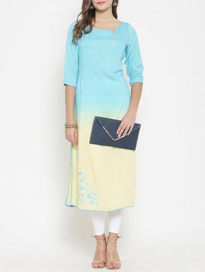 ombre straight kurta - 15773634 - Standard Image - 4