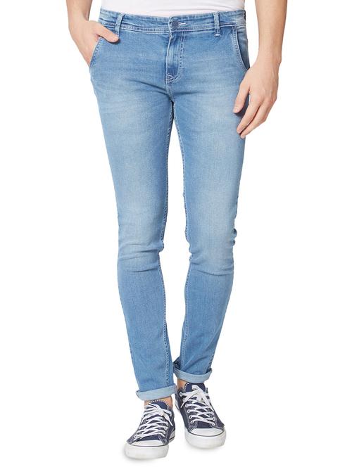 blue cotton washed jeans - 15773782 - Standard Image - 1