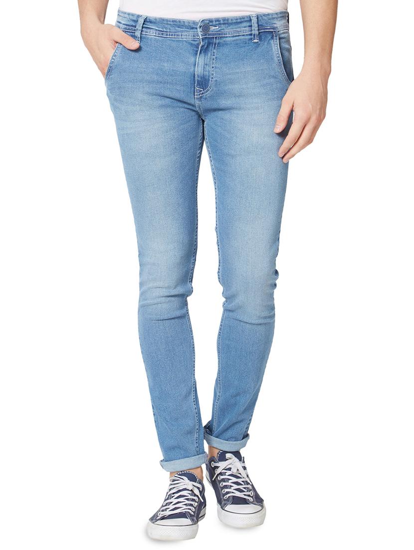 blue cotton washed jeans - 15773782 - Zoom Image - 1