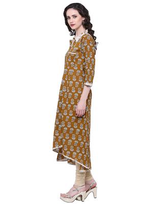high low printed kurta - 15774757 - Standard Image - 2