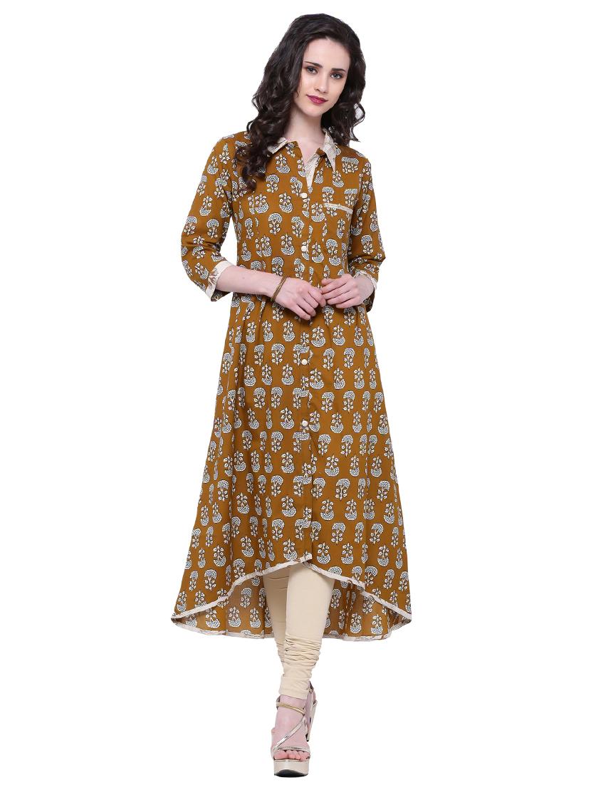 high low printed kurta - 15774757 - Zoom Image - 1