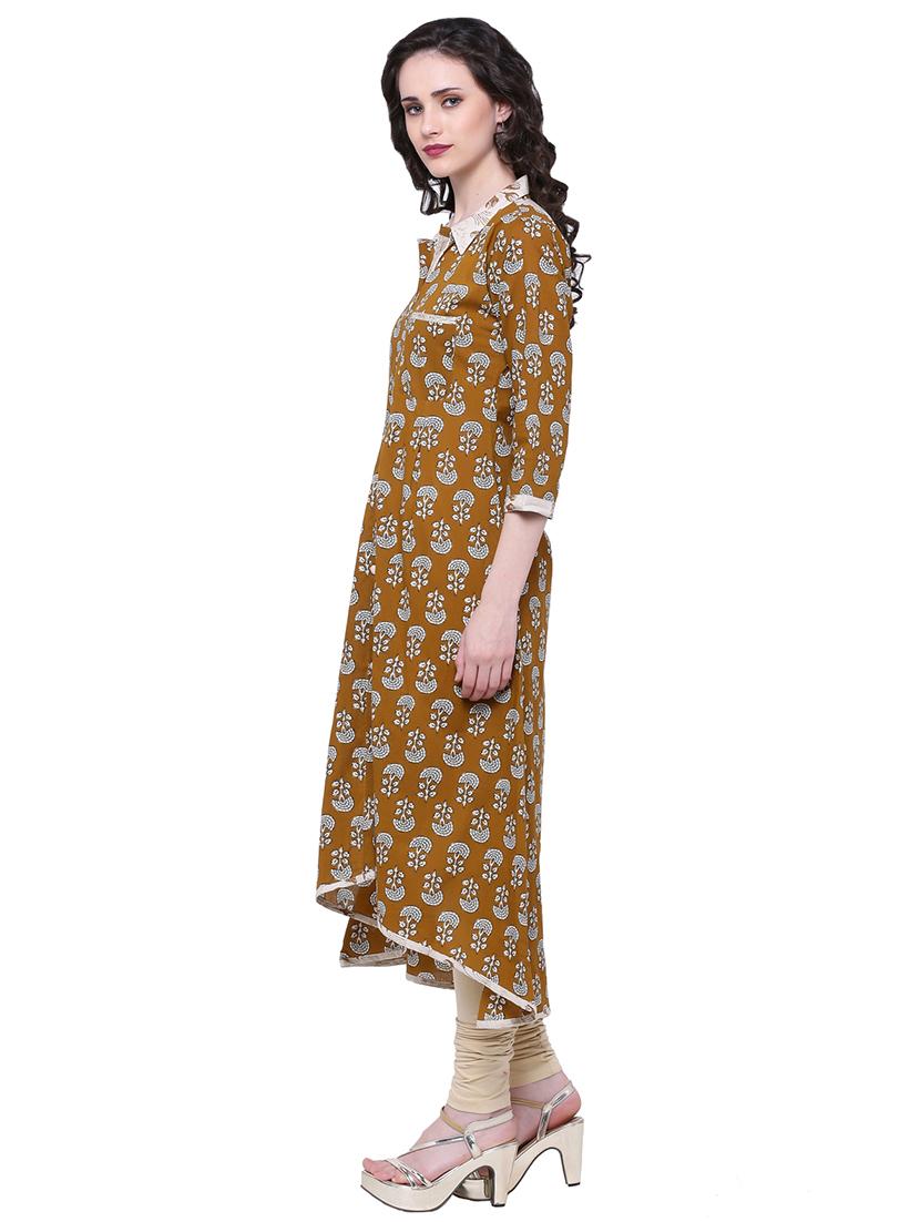 high low printed kurta - 15774757 - Zoom Image - 2