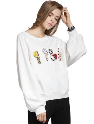 braided patch raglan sleeved sweatshirt - 15774786 - Standard Image - 2
