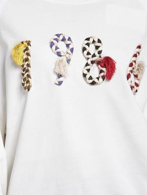 braided patch raglan sleeved sweatshirt - 15774786 - Standard Image - 5