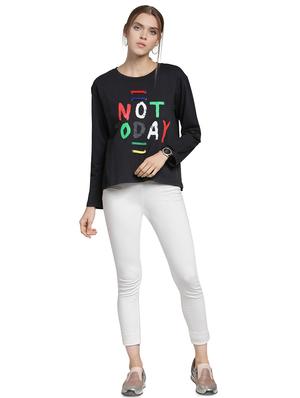 eyelet lace up slogan sweatshirt - 15774788 - Standard Image - 4