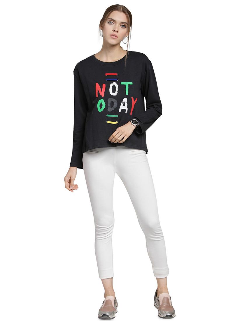 eyelet lace up slogan sweatshirt - 15774788 - Zoom Image - 4