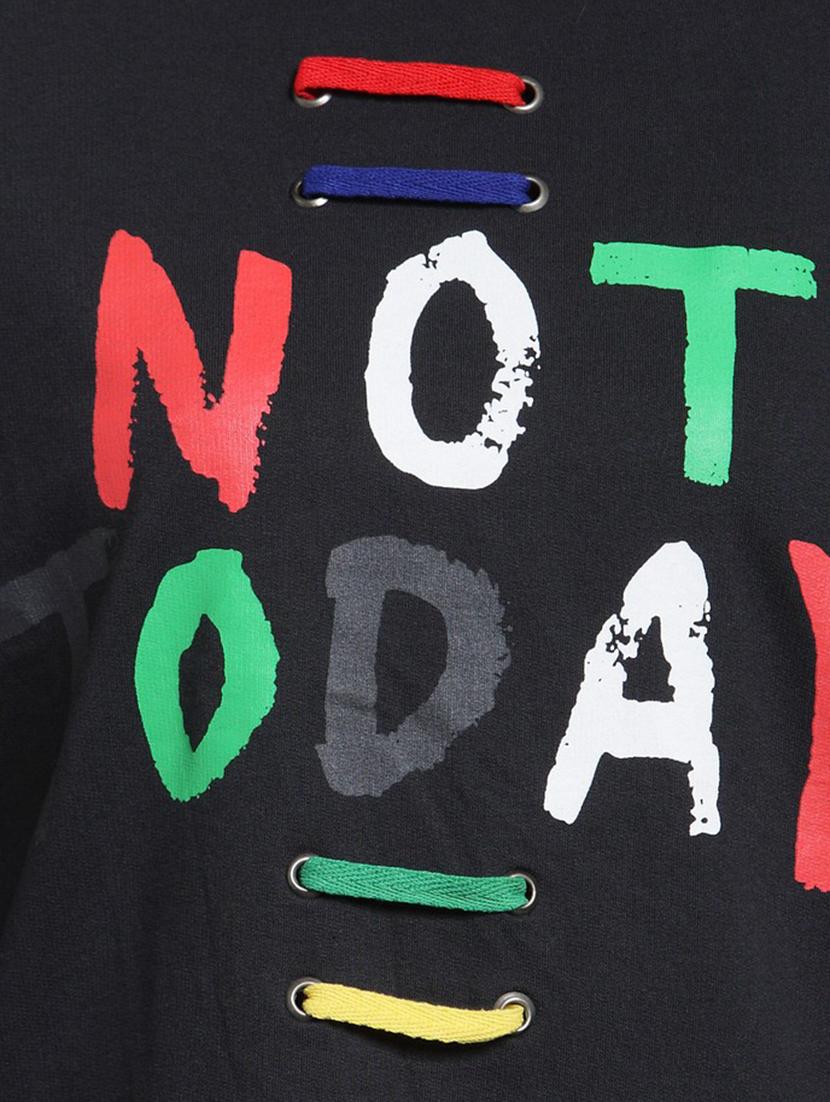 eyelet lace up slogan sweatshirt - 15774788 - Zoom Image - 5