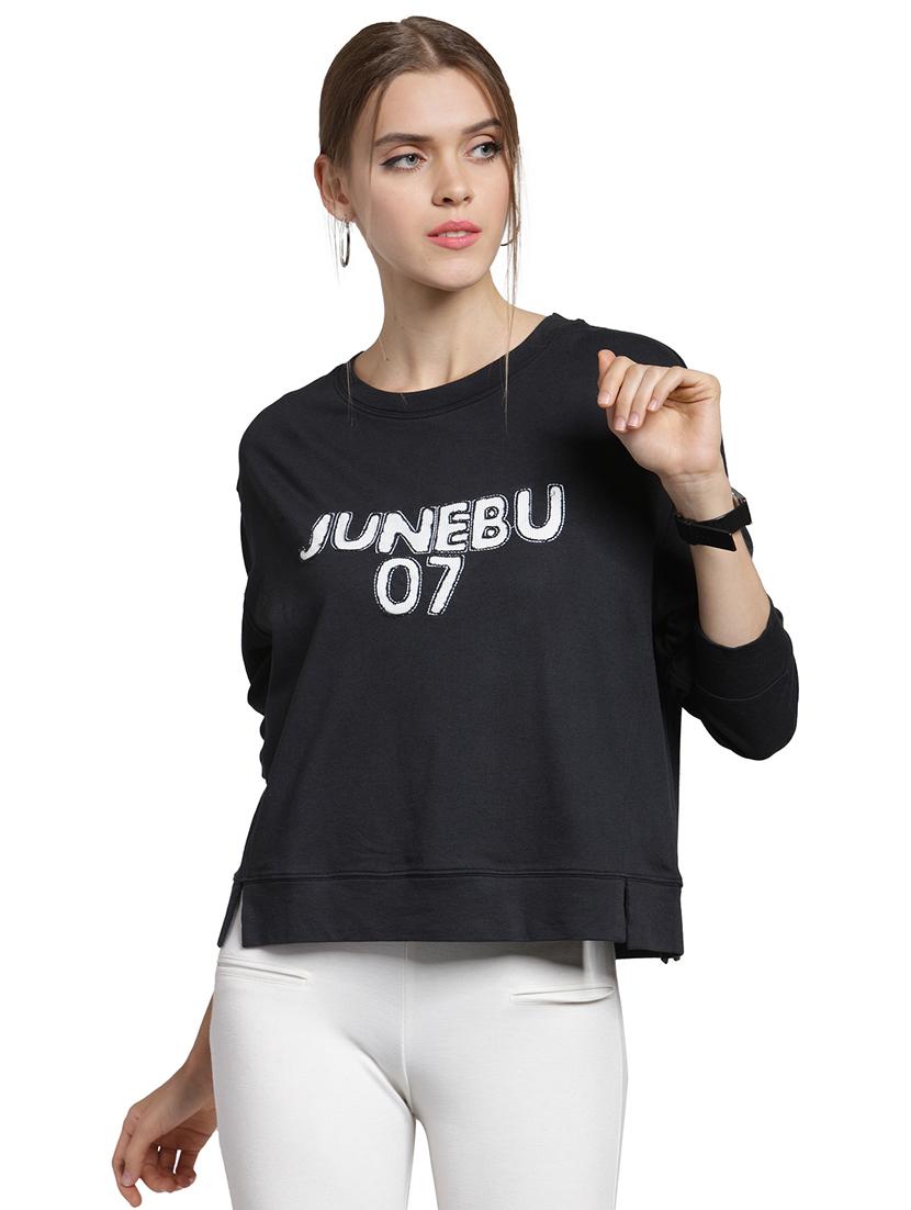 applique work boxy sweatshirt - 15774790 - Zoom Image - 1