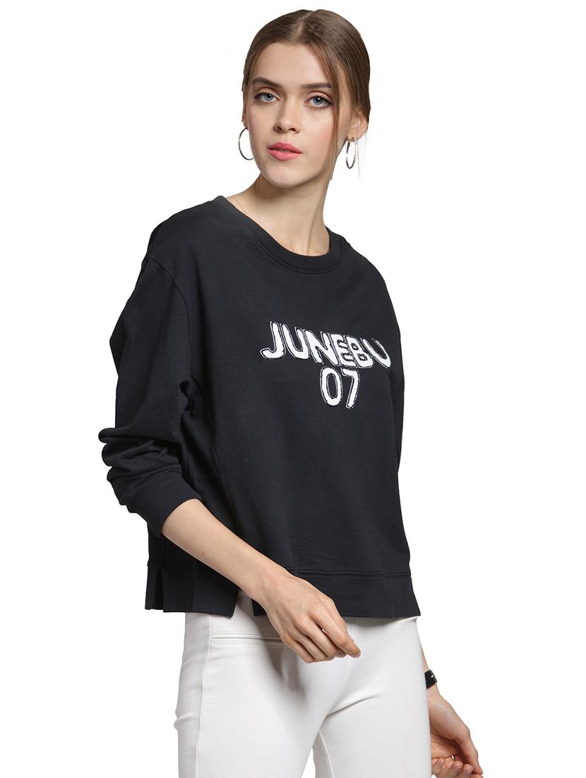 applique work boxy sweatshirt - 15774790 - Zoom Image - 2