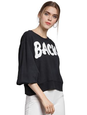 contrast letter patch sweatshirt - 15774793 - Standard Image - 2