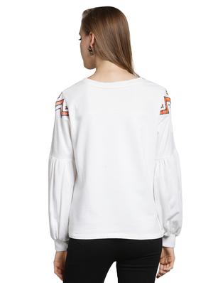 embroidered lantern sleeved sweatshirt - 15774807 - Standard Image - 3