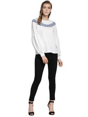 embroidered lantern sleeved sweatshirt - 15774808 - Standard Image - 4