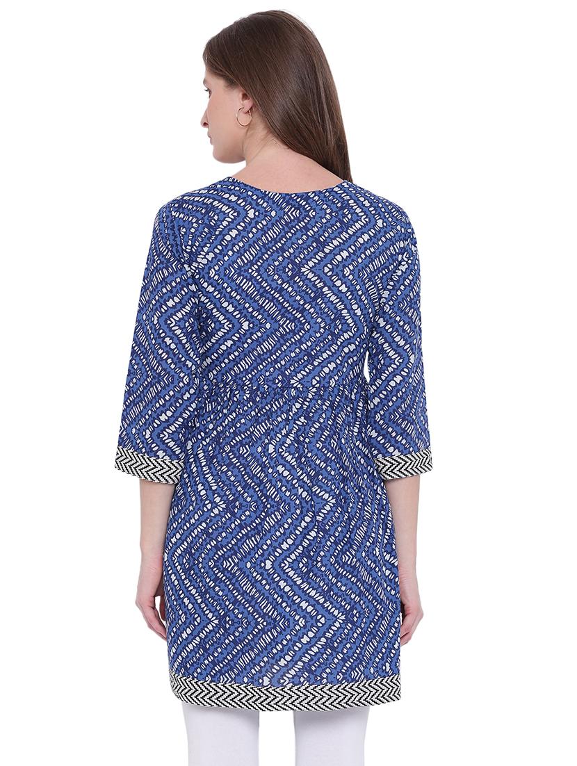 chevron flared kurti - 15774879 - Zoom Image - 3