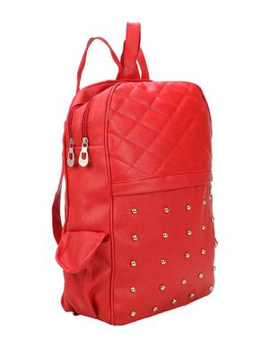 red leatherette (pu) fashion backpack - 15774941 - Standard Image - 4