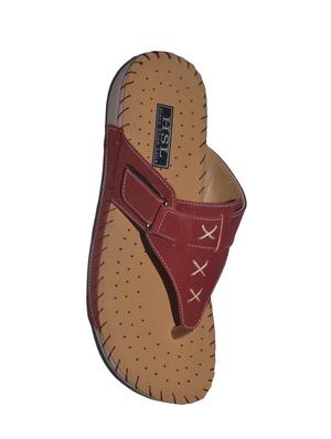 maroon toe separator slippers - 15775007 - Standard Image - 4