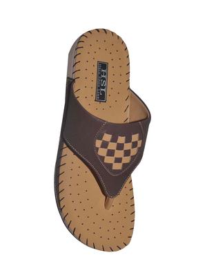 brown toe separator slippers - 15775009 - Standard Image - 4