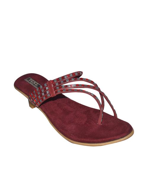 maroon toe separator sandals - 15775022 - Standard Image - 1