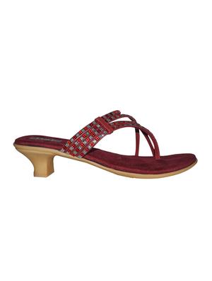 maroon toe separator sandals - 15775022 - Standard Image - 2