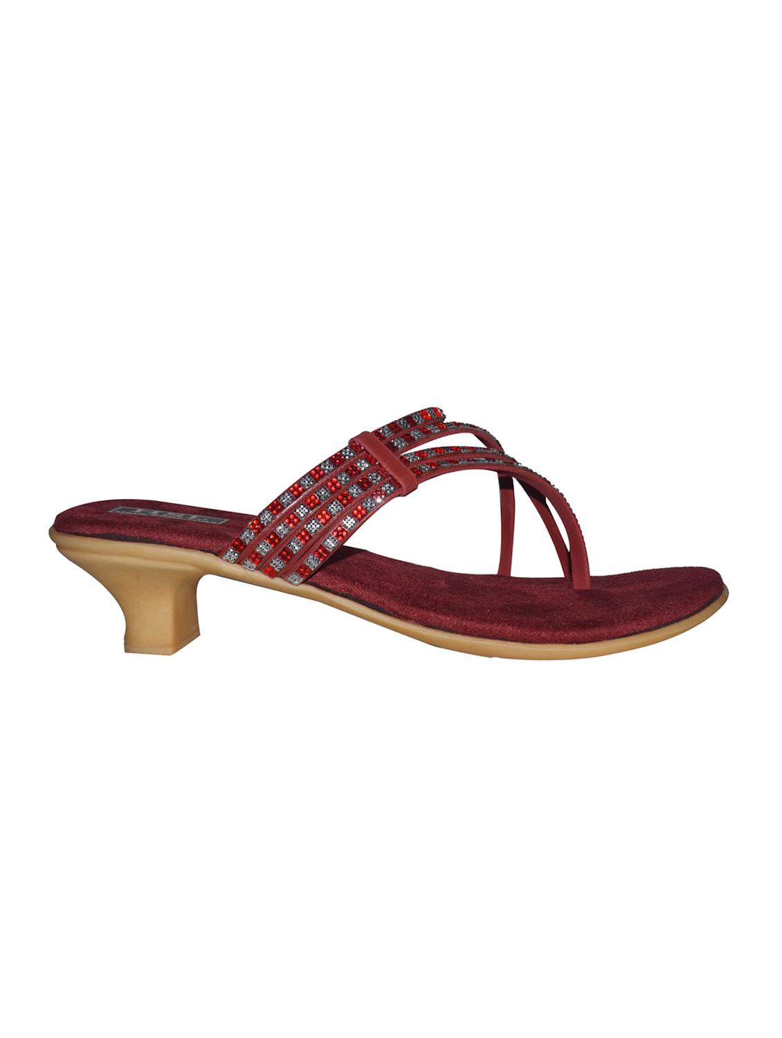 maroon toe separator sandals - 15775022 - Zoom Image - 2