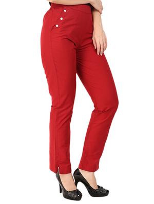 contrast button detail flat front trouser - 15775295 - Standard Image - 2