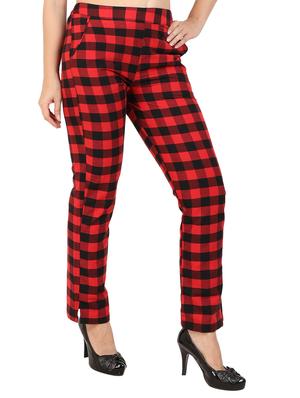 flat front checkered trouser - 15775306 - Standard Image - 2