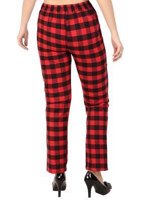 flat front checkered trouser - 15775306 - Standard Image - 3