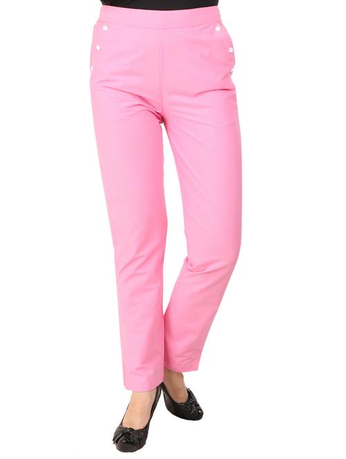 button detail flat front trouser - 15775307 - Standard Image - 1