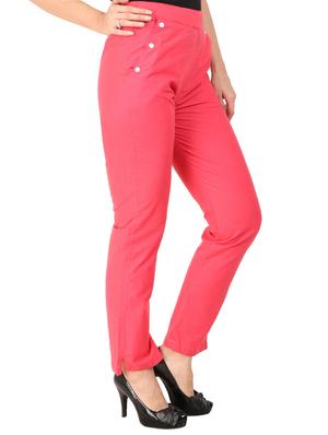 button detail flat front trouser - 15775320 - Standard Image - 2